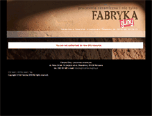 Tablet Screenshot of fabrykagliny.pl